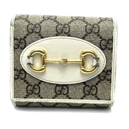 Gucci Beige White Pvc Leather Wallet (Bi-Fold) ()