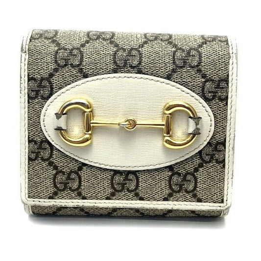 Gucci Beige White Pvc Leather Wallet (Bi-Fold) ()