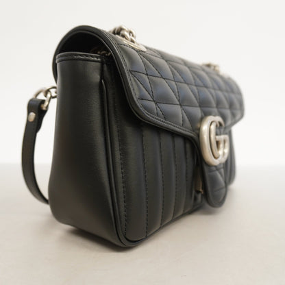 Gucci GG Marmont Shoulder Bag 443497 Women's Leather Shoulder Bag Black