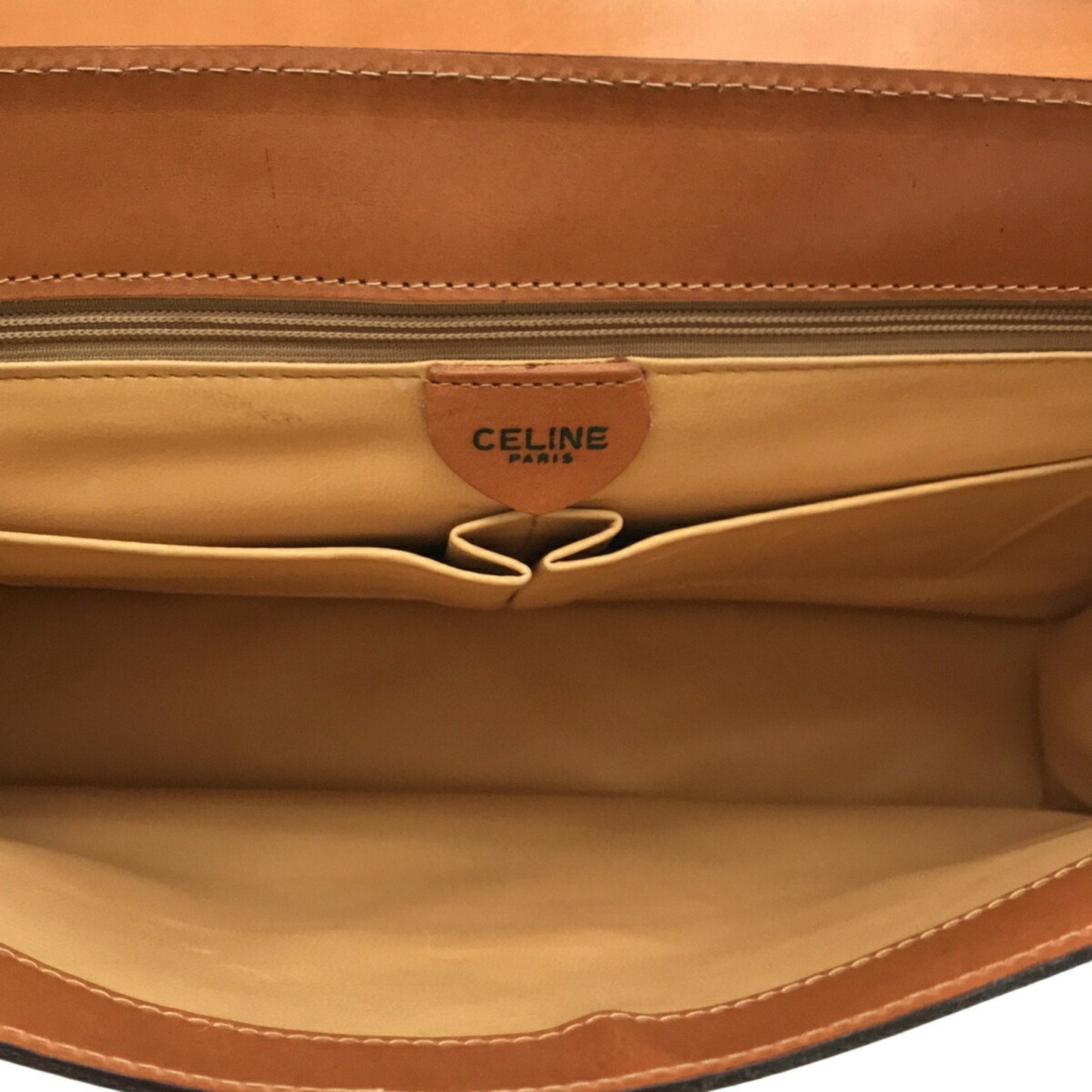 Celine 2WAY Clutch Bag Macadam Beige Logo Whole Pattern Women's