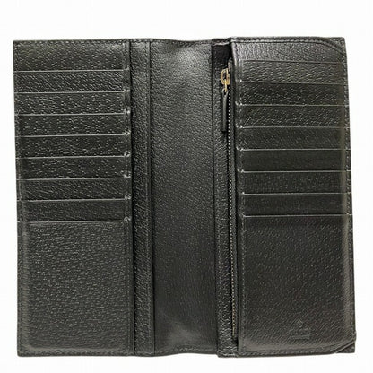 Gucci Black Leather Long Wallet (Bi-Fold)