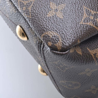 LOUIS VUITTON Monogram Pallas HandBag M41064 Brown/Black Ladies