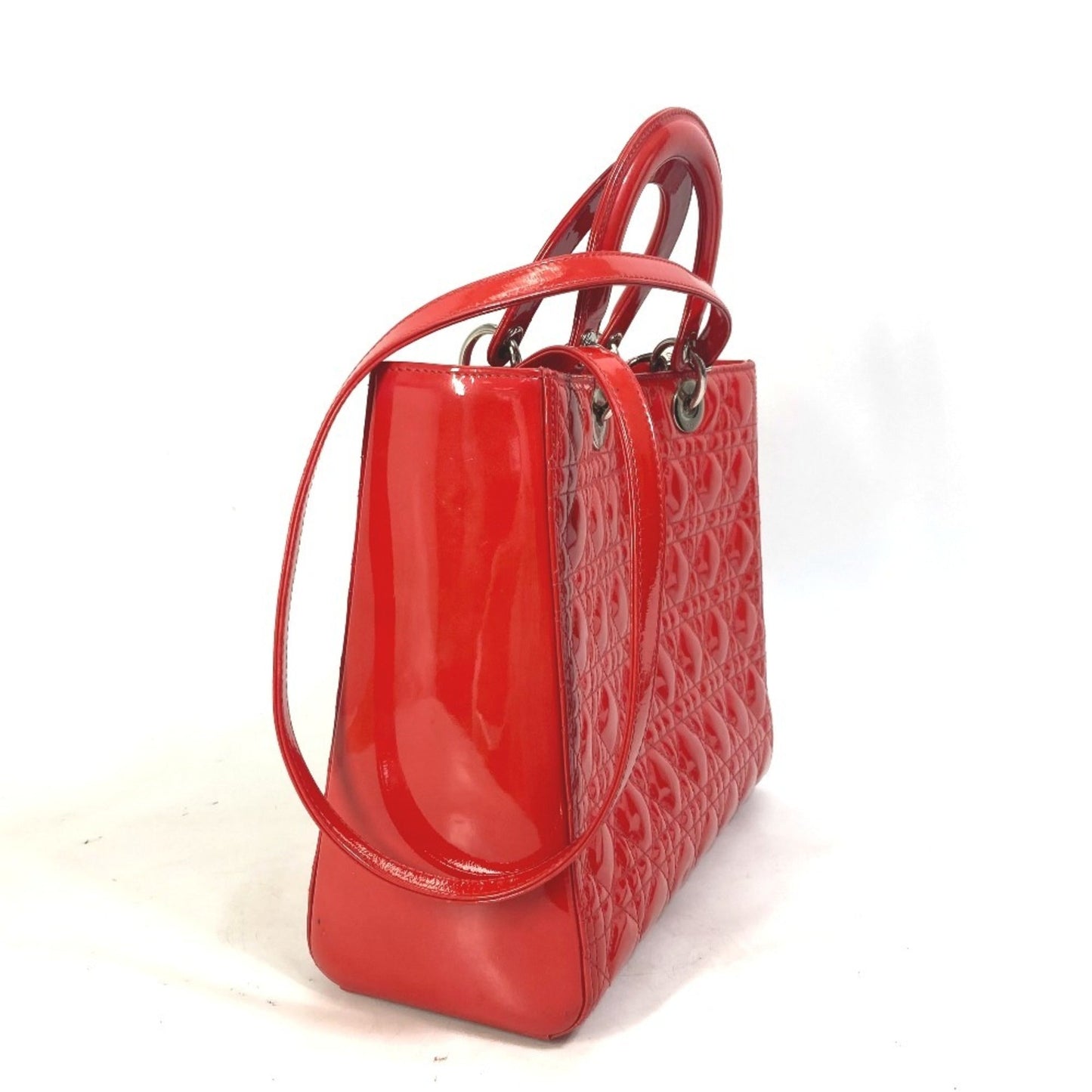 Christian Dior Red Color Leather Handbag Shoulder Bag ()