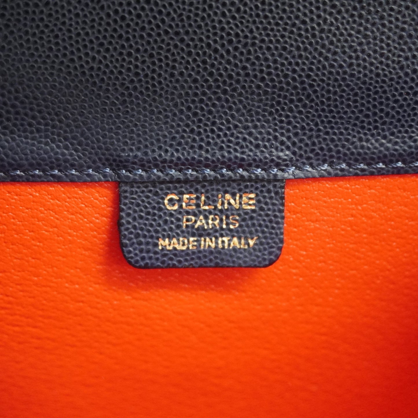 Celine  2way Bag Women's Leather Navy