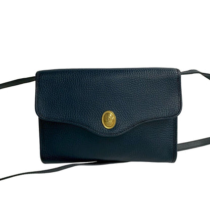 Christian Dior Navy Leather Pochette Shoulder Bag ()