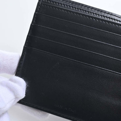 Celine Leather Bifold Wallet Black Men's