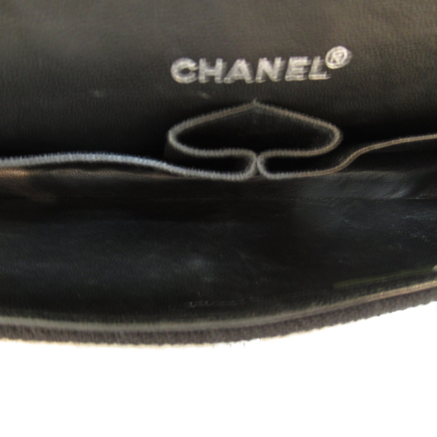 CHANEL 2.55 ChainShoulder bag Black cotton enamel