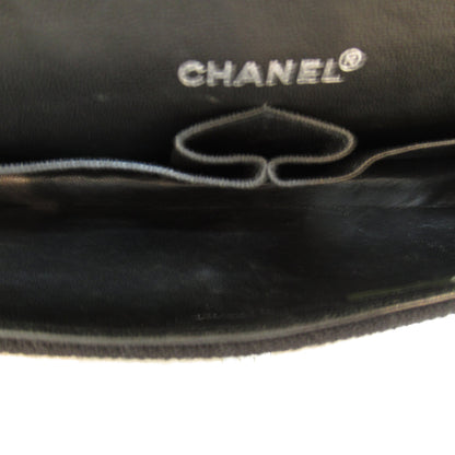 CHANEL 2.55 ChainShoulder bag Black cotton enamel