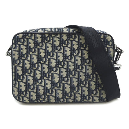 Christian Dior Navy Jacquard Pouch Shoulder Bag ()