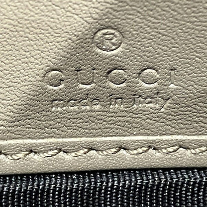 Gucci Beige Leather Long Wallet (Bi-Fold)