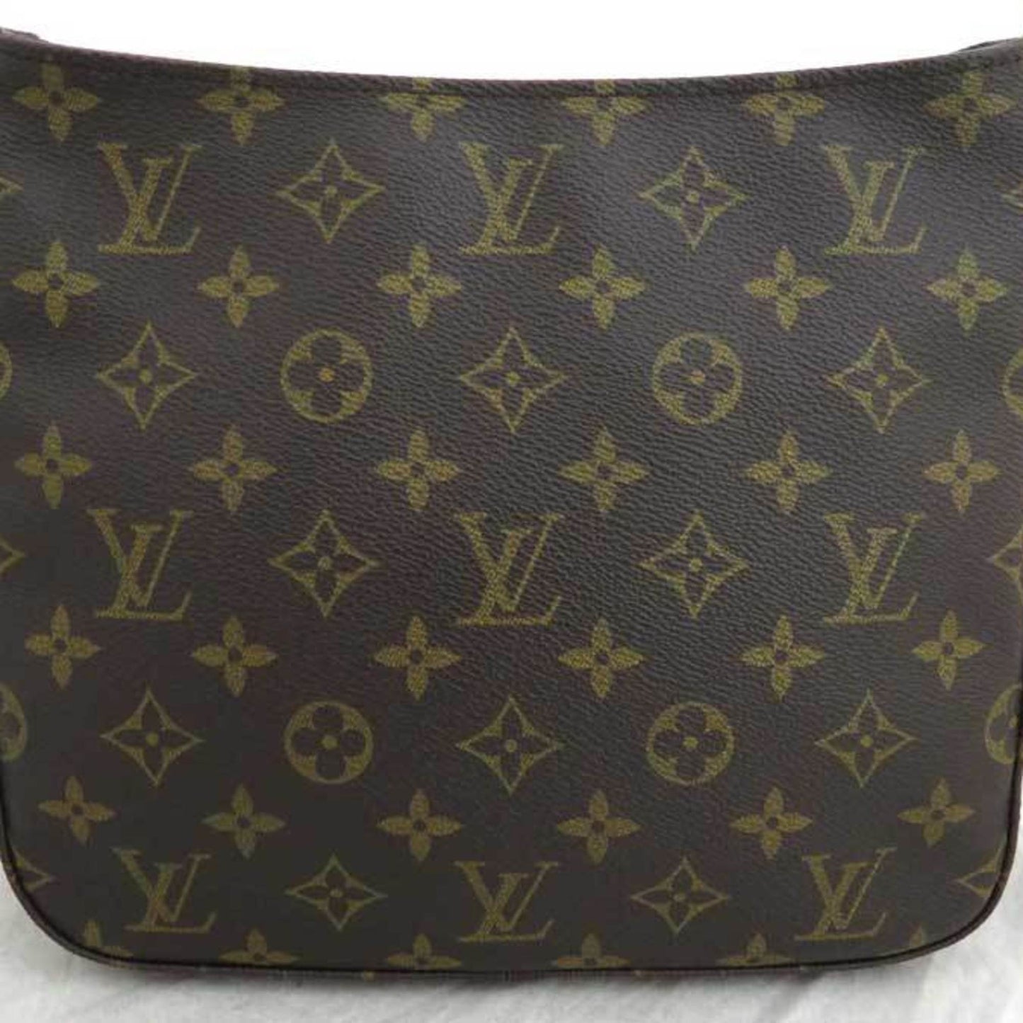 Louis Vuitton Bag Monogram Looping MM Black x Canvas Shoulder Handbag Ladies M51146