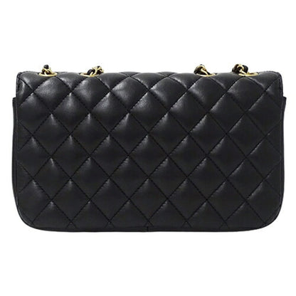 CHANEL Bag Matelasse Women's Shoulder Chain Lambskin Black A57276 W Flap