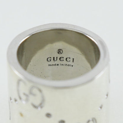 GUCCI Icon Ring Pendant Top K18 White Gold Made in Italy ring Unisex