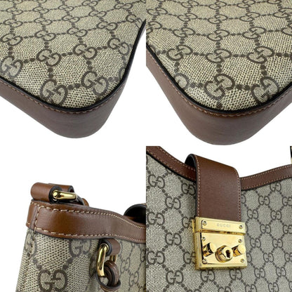 Gucci Brown Gg Supreme Leather Shoulder Bag