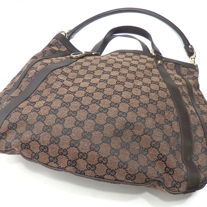 Gucci Handbag Ladies Brown GG Canvas Leather 272393 498879
