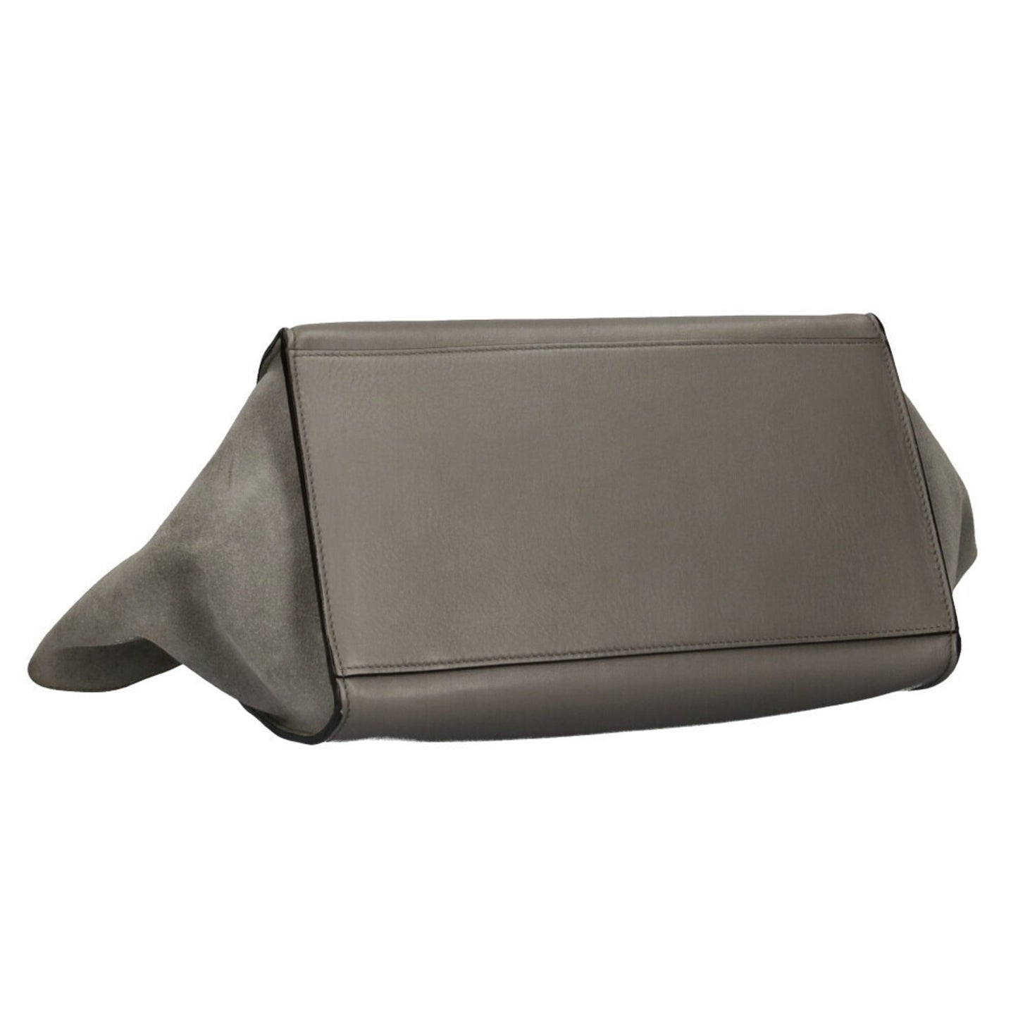 Celine trapeze shoulder bag leather gray ladies