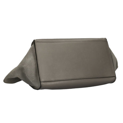 Celine trapeze shoulder bag leather gray ladies