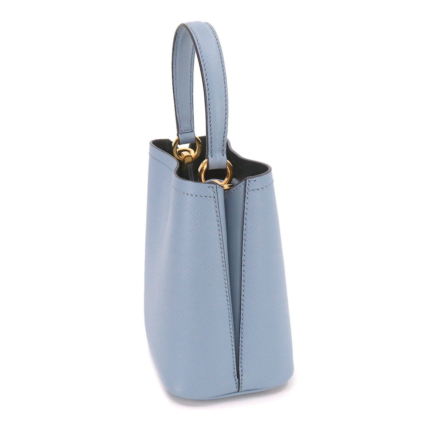 Prada Panier 2way Hand Shoulder Bag Saffiano Leather Blue 1BA217