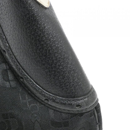 Gucci Black Canvas Leather Shoulder Bag