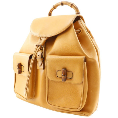 Gucci Yellow Leather Backpack