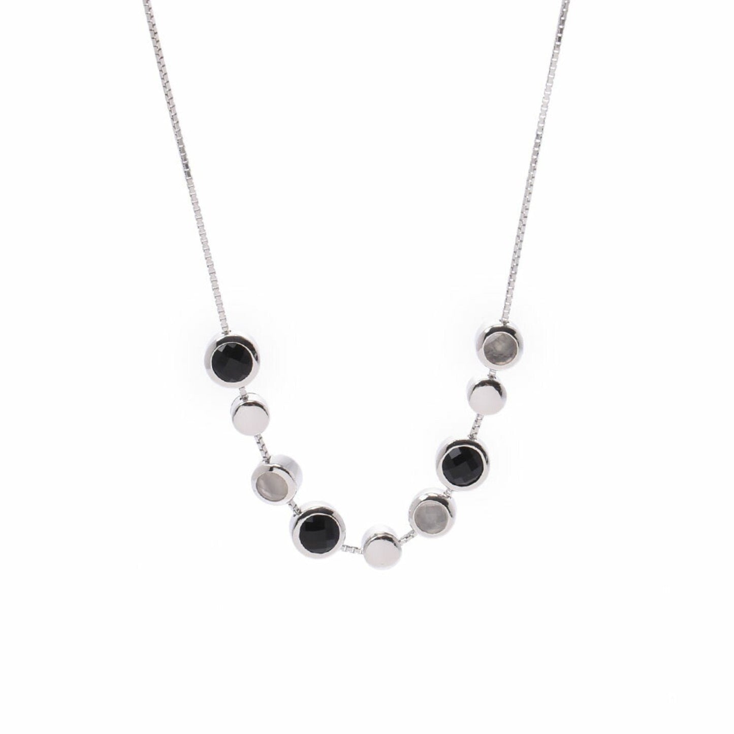 Celine Ladies K18WG / Colored Stone Necklace