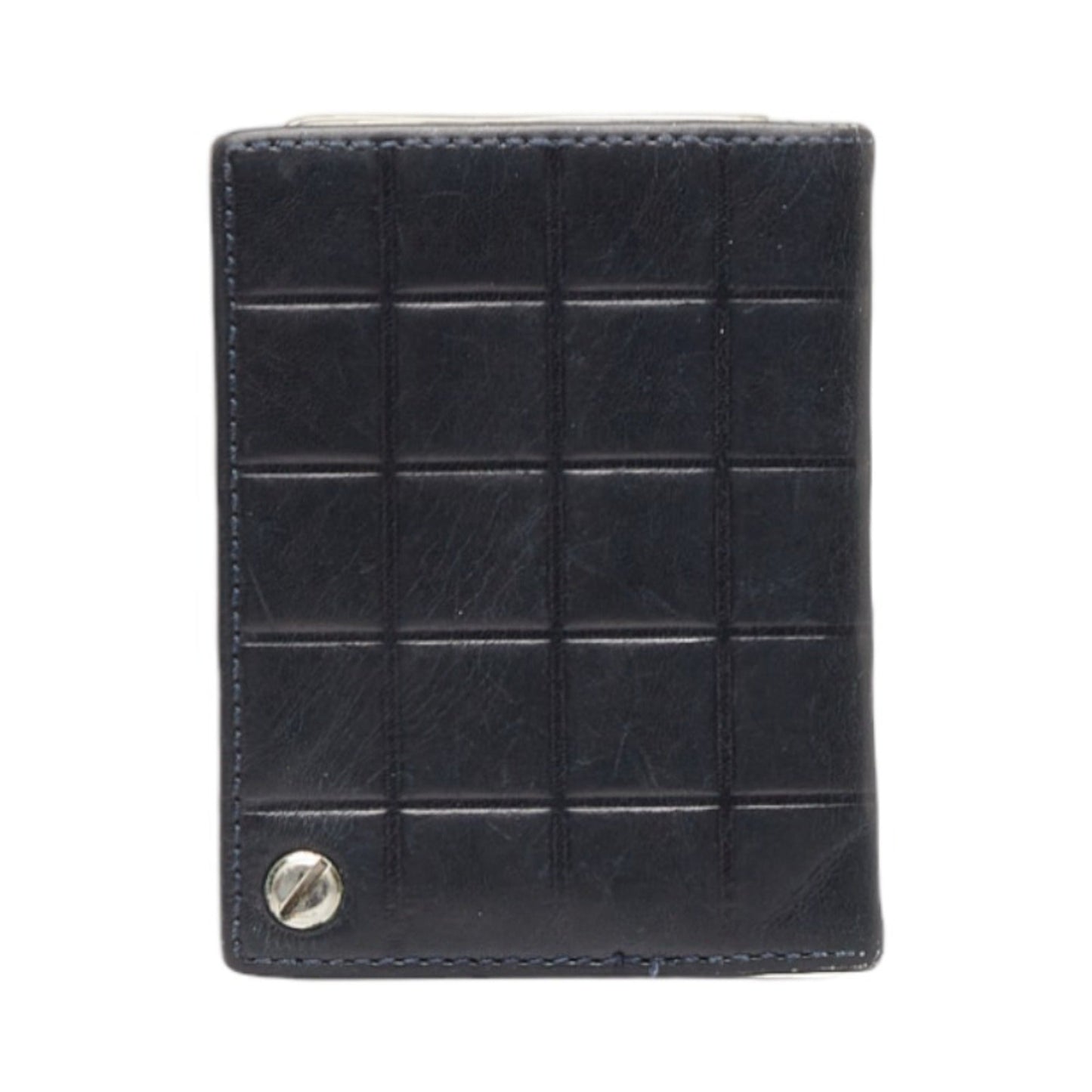 CHANEL Cocomark Business Card Holder Case Black Lambskin Ladies