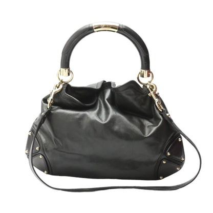 Gucci Black Leather Tote Bag