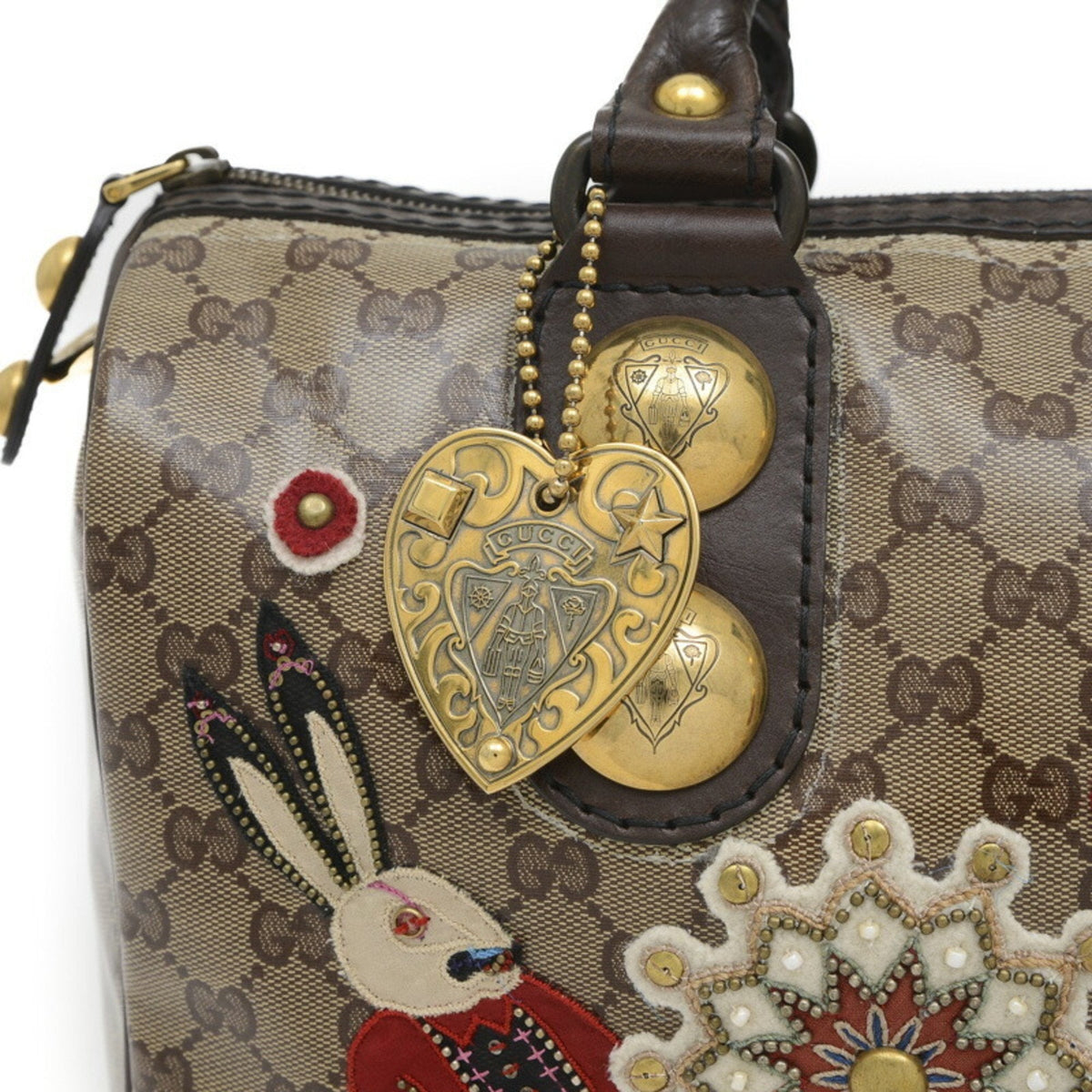 Gucci Brown Coated Canvas Handbag