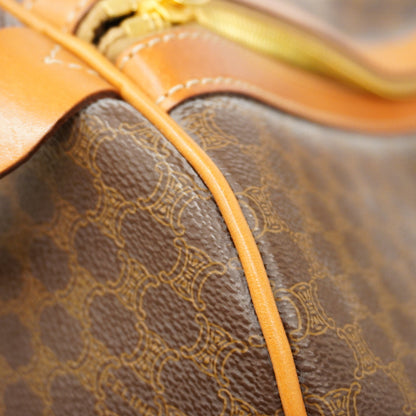 Celine  Macadam Boston Bag Men,Women,Unisex PVC,Leather Brown