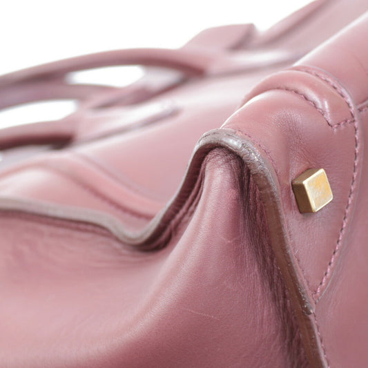 Celine Handbag Luggage Mini Shopper Purple Ladies