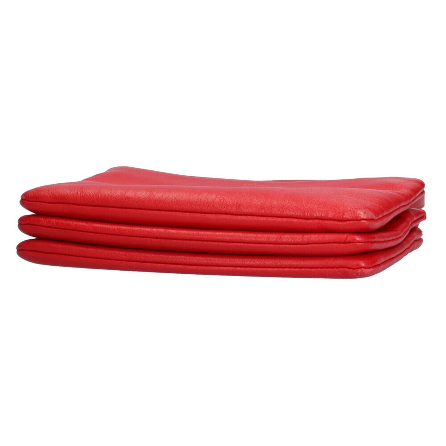 Celine trio small shoulder bag leather red ladies