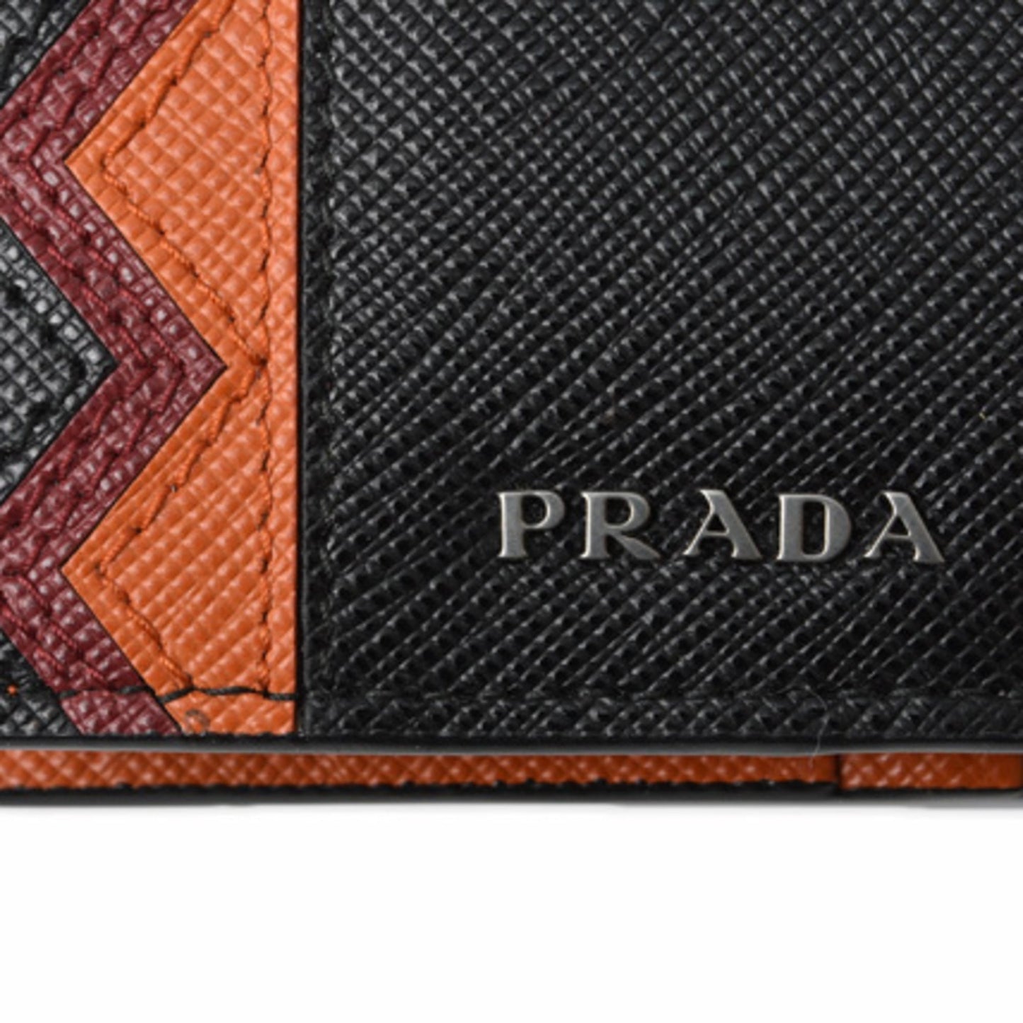 Prada wallet for men Prada 2MO912 SAFFIANO Saffiano black papaya