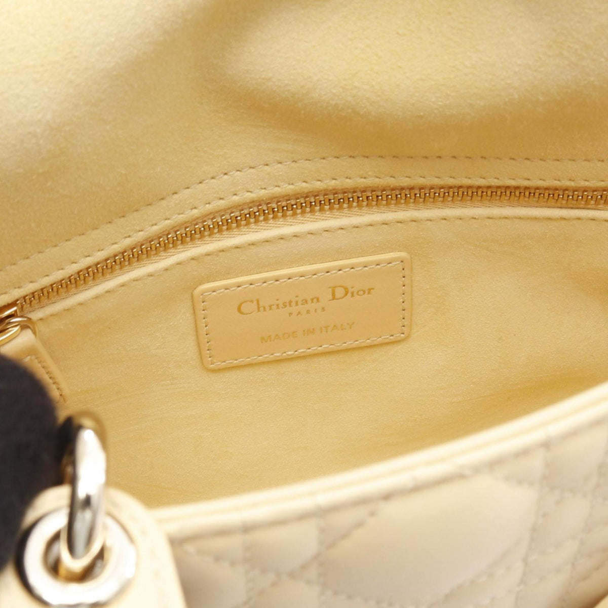 Christian Dior Yellow Leather Handbag ()