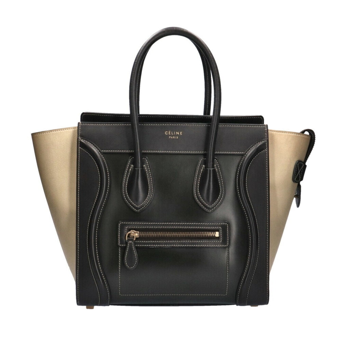 Celine Micro Shopper Luggage Handbag Calf Ladies