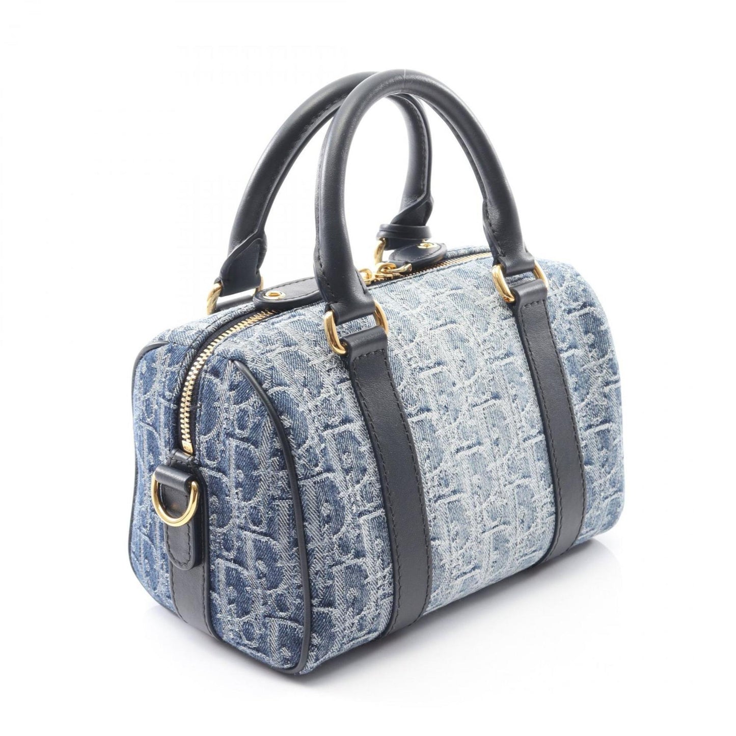 Christian Dior Navy Denim Leather Handbag ()