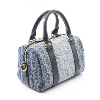 Christian Dior Navy Denim Leather Handbag ()
