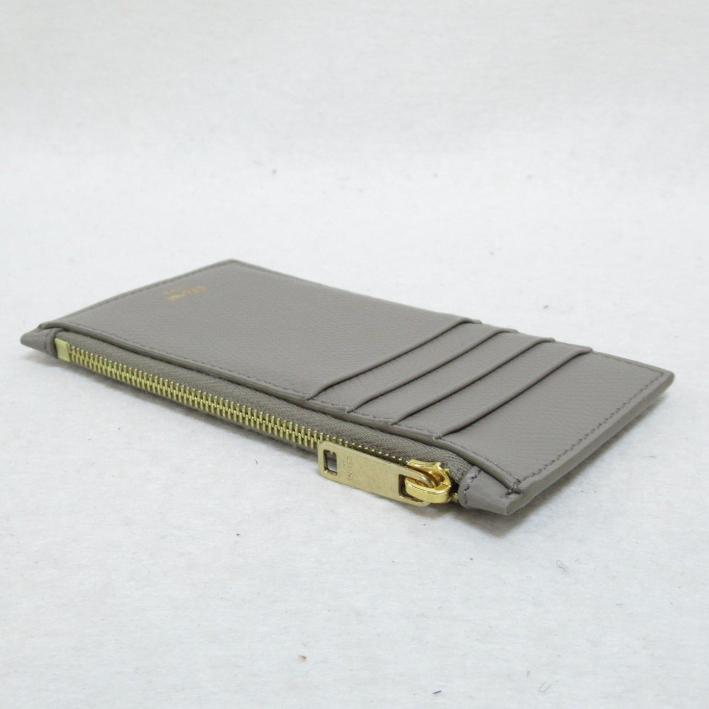Celine Card Case Gray Gurege leather