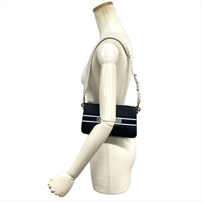 Christian Dior Navy Leather Shoulder Bag ()
