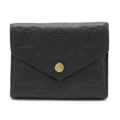 LOUIS VUITTON Monogram Empreinte Portefeuille Victorine Trifold Wallet Noir Black M64060
