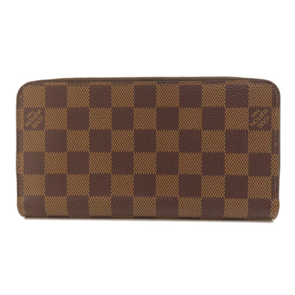 LOUIS VUITTON N41661 Zippy Damier Ebene Long Wallet Canvas Women's