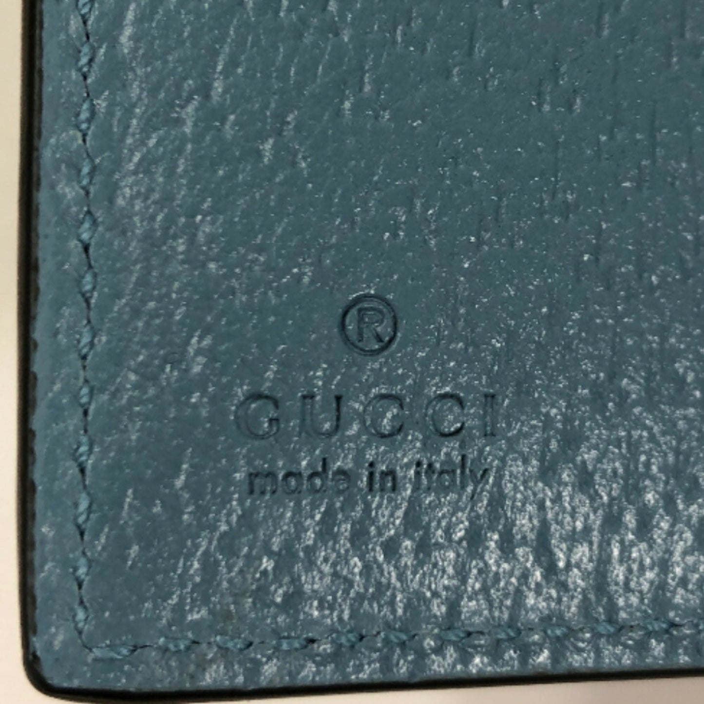 Gucci Folio Wallet GG Marmont Coin 428725 Leather Blue Ladies Gucci