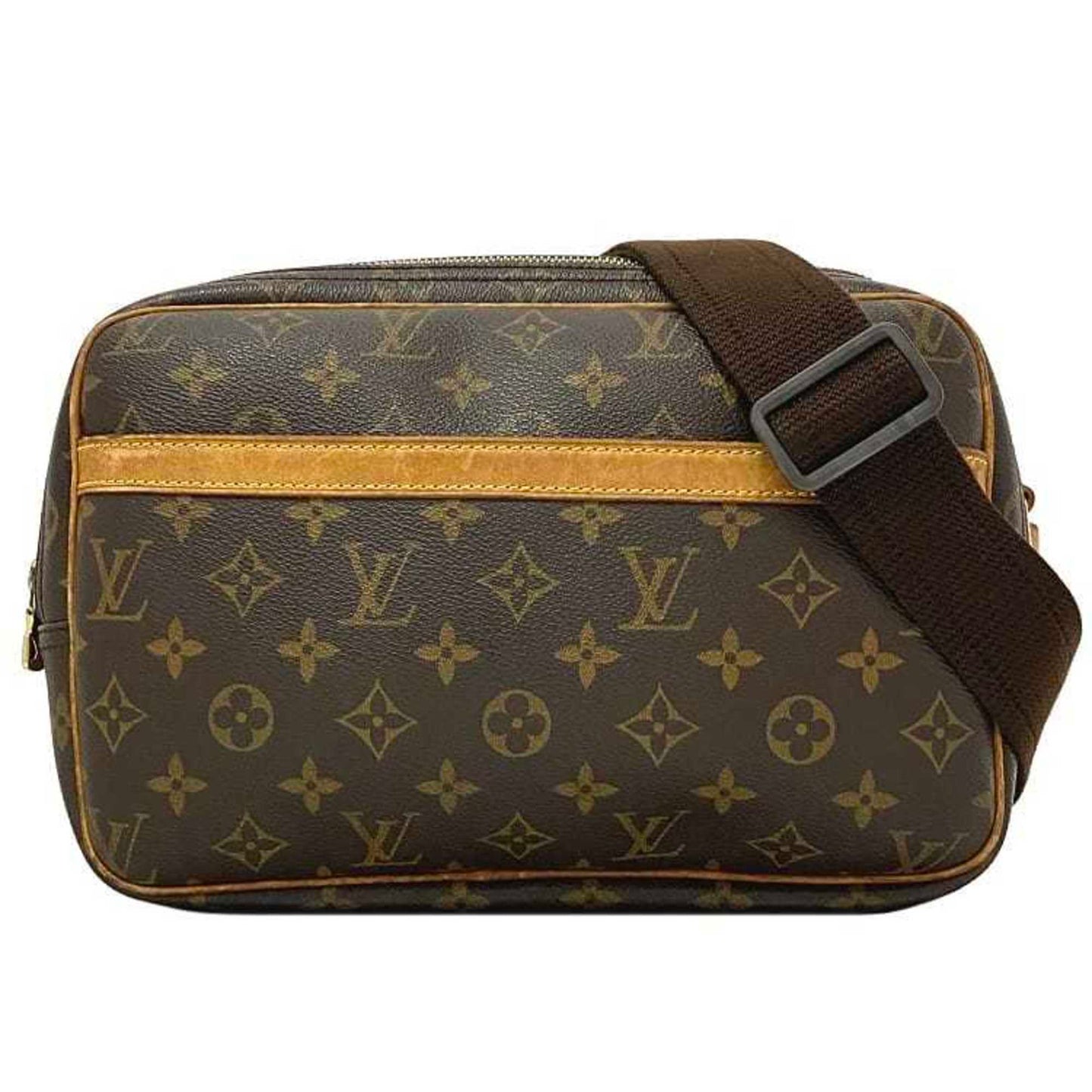 LOUIS VUITTON Shoulder Bag Reporter PM Brown Beige Gold Monogram M45254 Canvas Nume SP0030