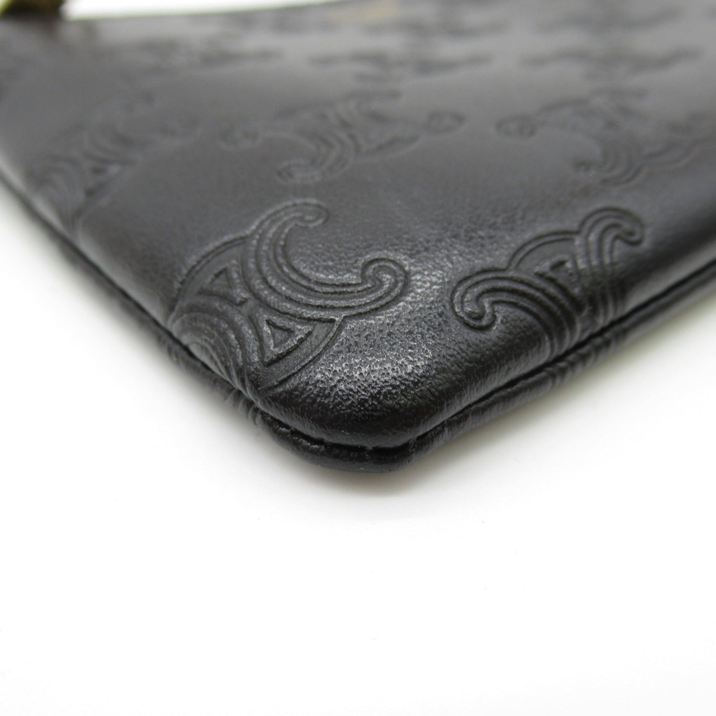 Celine coin purse with hook Black leather