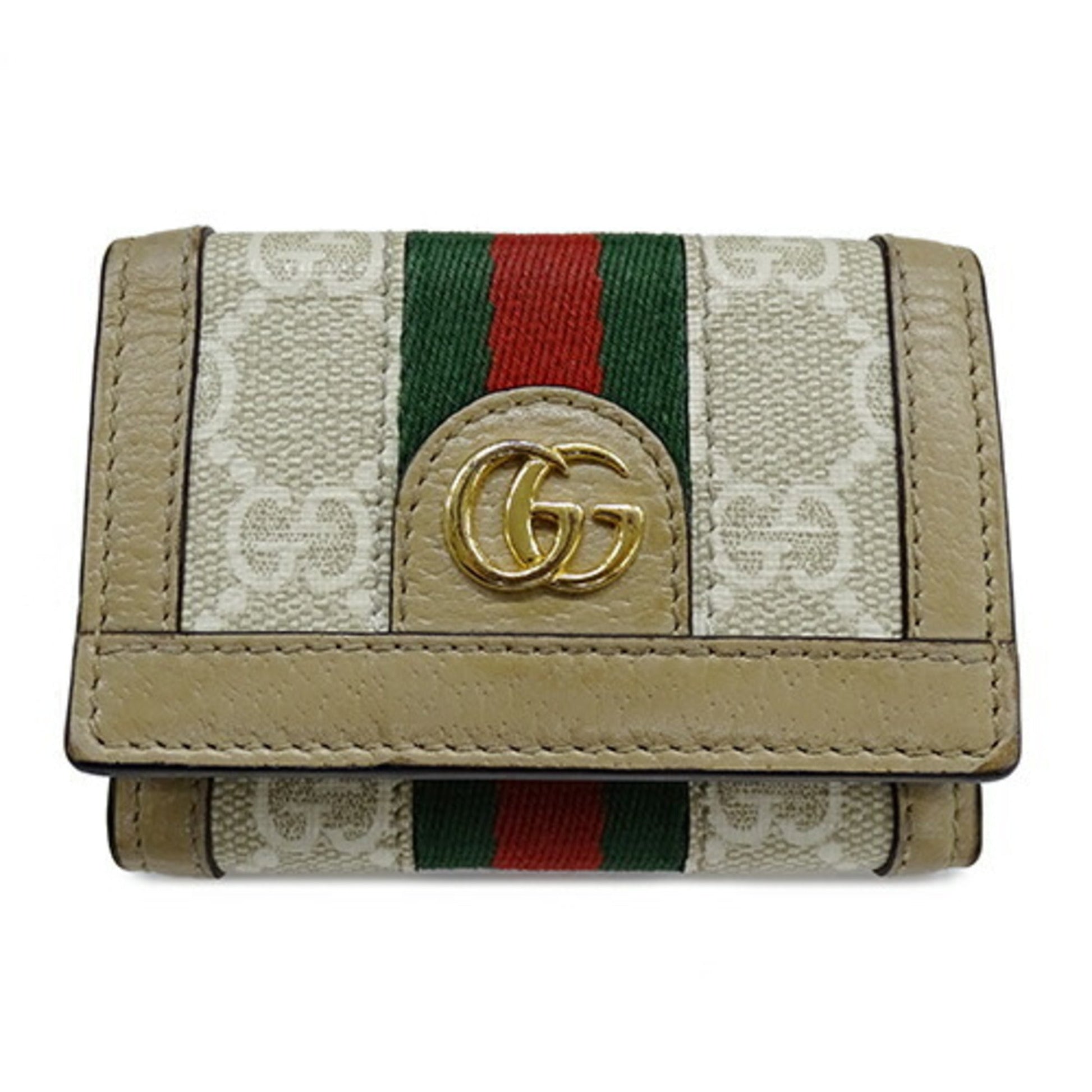 Gucci Beige Gg Supreme Wallet (Tri-Fold) ()