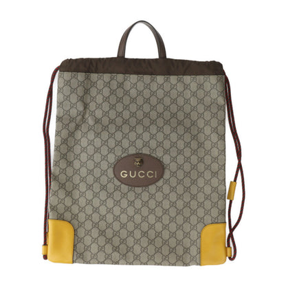 Gucci Beige Brown Yellow Pvc Leather Backpack Handbag Shoulder Bag ()