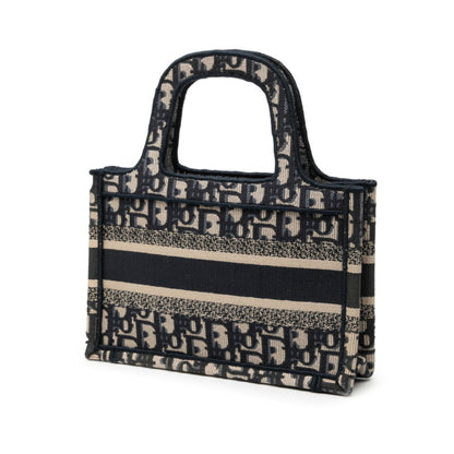 Christian Dior Trotter Beige Navy Trotter Handbag Tote Bag ()