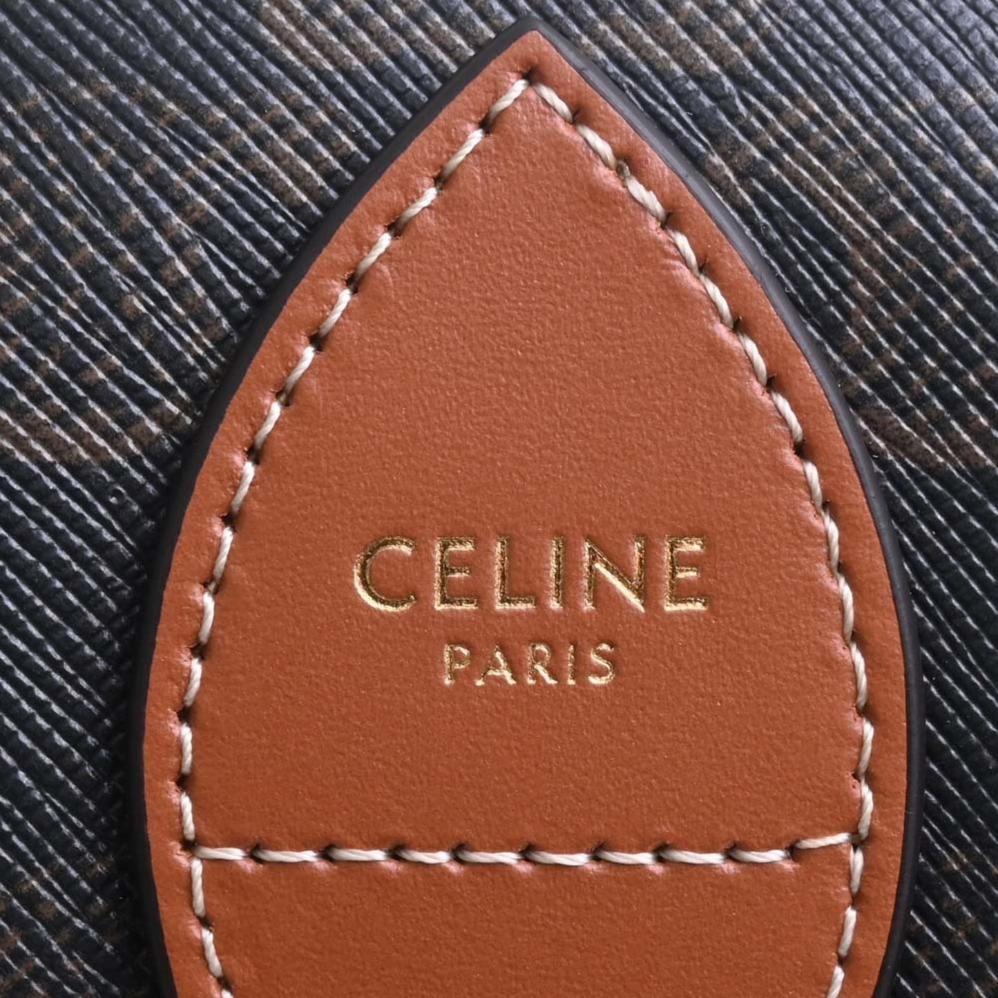 Celine Leather Folco Triomphe Backpack Rucksack Brown Women's