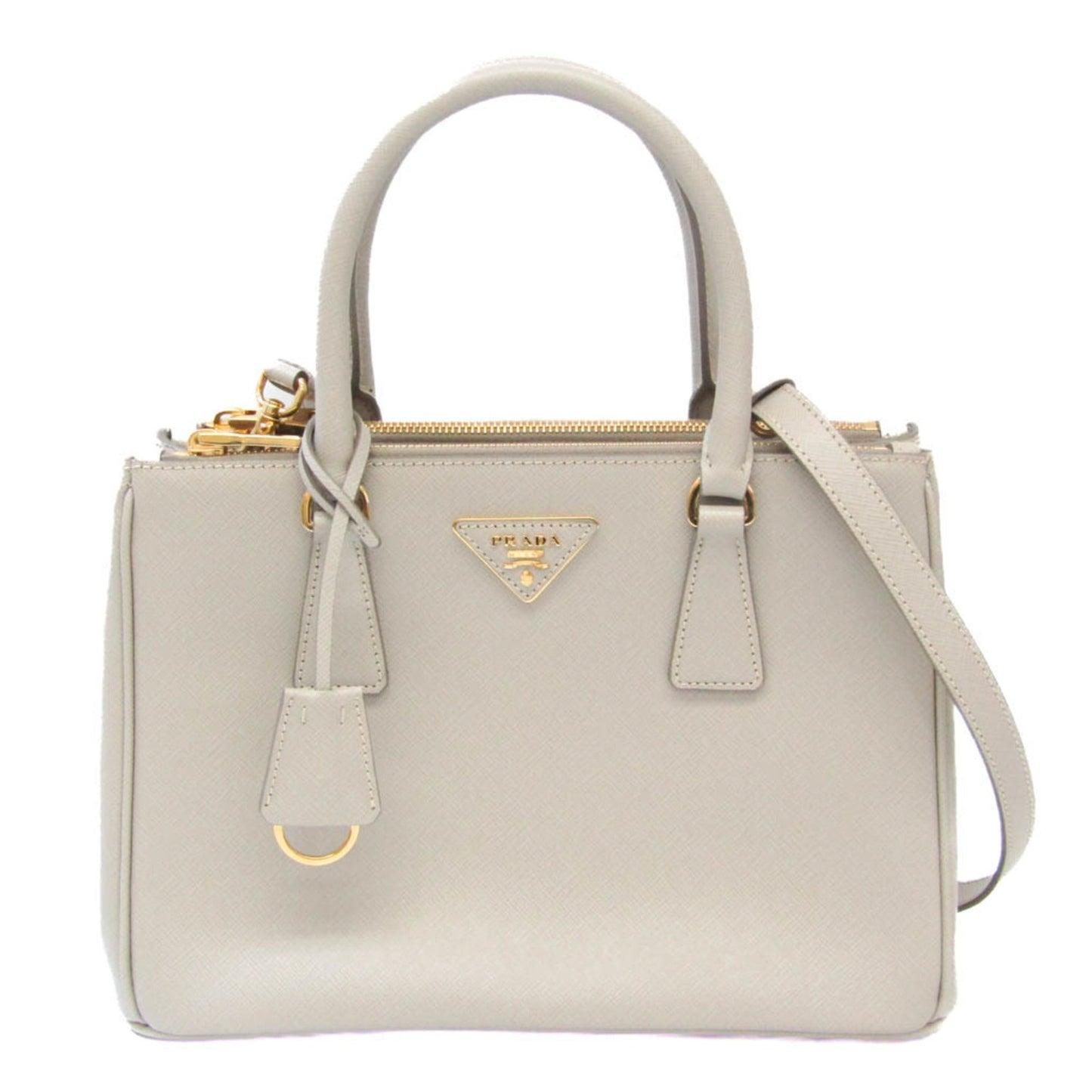 Prada Galleria Medium 1BA863 Women's Saffiano Lux HandBag,Shoulder Bag Light Gray