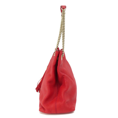 GUCCI 308982 Chain Shoulder Soho Tote Bag Leather Women's