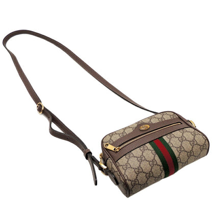 Gucci Ophidia GG Supreme Mini Bag Women's Shoulder 517350 Beige Brown Green x Red